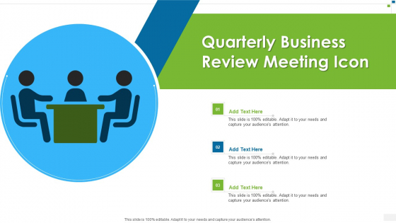 Quarterly Business Review Meeting Icon Demonstration PDF