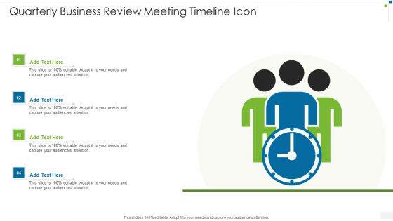 Quarterly Business Review Meeting Timeline Icon Download PDF