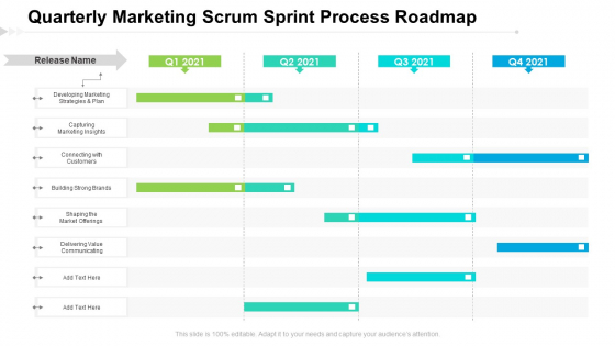 Quarterly Marketing Scrum Sprint Process Roadmap Mockup Quarterly Marketing Scrum Sprint Process Roadmap Mockup