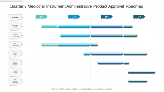 Quarterly Medicinal Instrument Administrative Product Approval Roadmap Template