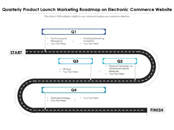 Quarterly Product Launch Marketing Roadmap On Electronic Commerce Website Introduction Quarterly Product Launch Marketing Roadmap On Electronic Commerce Website Introduction