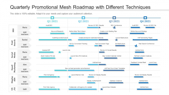 Quarterly Promotional Mesh Roadmap With Different Techniques Guidelines Quarterly Promotional Mesh Roadmap With Different Techniques Guidelines