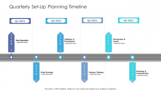 Quarterly Set Up Planning Timeline Graphics