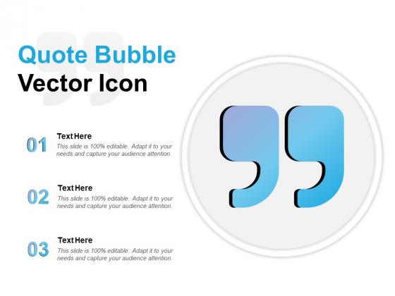 Quote Bubble Vector Icon Ppt PowerPoint Presentation File Icons