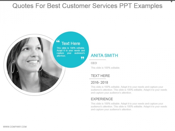 Quotes For Best Customer Services Ppt Examples