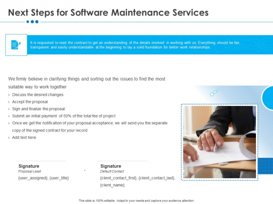 RFP Software Maintenance Support Next Steps For Software Maintenance Services Pictures PDF RFP Software Maintenance Support Next Steps For Software Maintenance Services Pictures PDF