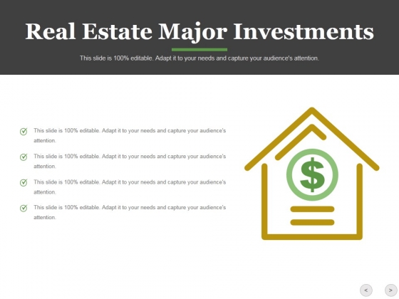 Real Estate Major Investments Template 1 Ppt PowerPoint Presentation Portfolio Design Templates Real Estate Major Investments Template 1 Ppt PowerPoint Presentation Portfolio Design Templates