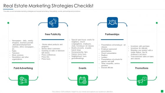 Real Estate Marketing Strategies Checklist Clipart PDF Real Estate Marketing Strategies Checklist Clipart PDF