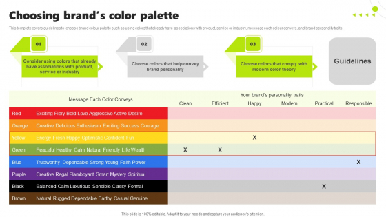 Rebrand Kick Off Plan Choosing Brands Color Palette Download PDF