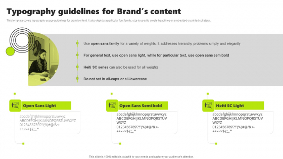 Rebrand Kick Off Plan Typography Guidelines For Brands Content Themes PDF