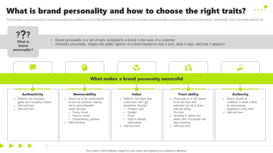 Rebrand Kick Off Plan What Is Brand Personality And How To Choose The Right Traits Ideas PDF