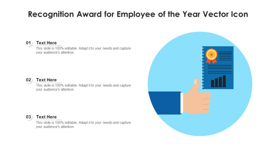 Recognition Award For Employee Of The Year Vector Icon Themes PDF