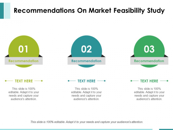 Recommendations On Market Feasibility Study Ppt PowerPoint Presentation Ideas Display