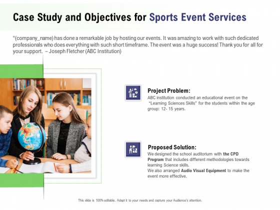 Recreational Program Proposal Case Study And Objectives For Sports Event Services Ppt Styles Aids PDF Recreational Program Proposal Case Study And Objectives For Sports Event Services Ppt Styles Aids PDF
