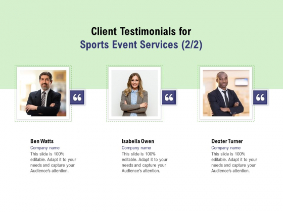 Recreational Program Proposal Client Testimonials For Sports Event Services Ppt Styles Templates PDF Recreational Program Proposal Client Testimonials For Sports Event Services Ppt Styles Templates PDF