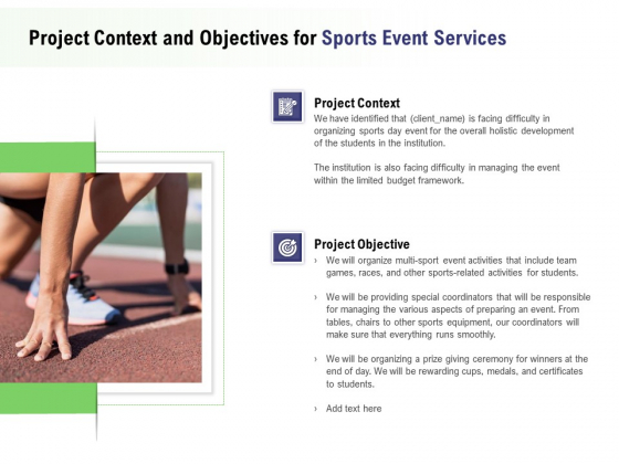 Recreational Program Proposal Project Context And Objectives For Sports Event Services Ppt File Formats PDF Recreational Program Proposal Project Context And Objectives For Sports Event Services Ppt File Formats PDF