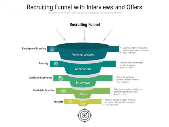 Recruiting Funnel With Interviews And Offers Ppt PowerPoint Presentation File Ideas PDF