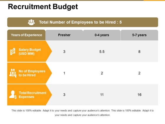 recruitment budget ppt powerpoint presentation pictures model