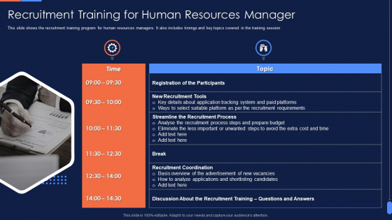 Recruitment Training To Optimize Recruitment Training For Human Resources Manager Mockup PDF Recruitment Training To Optimize Recruitment Training For Human Resources Manager Mockup PDF
