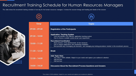 Recruitment Training To Optimize Recruitment Training Schedule For Human Resources Designs PDF