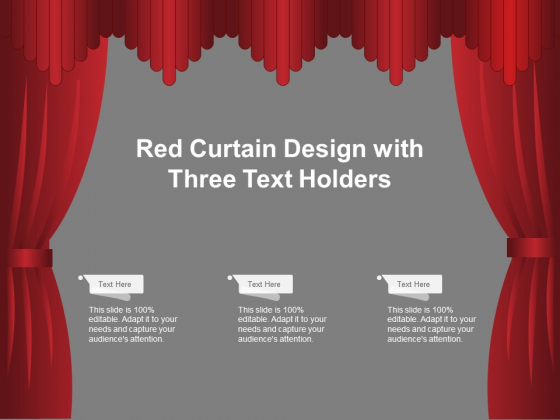Red Curtain Design With Three Text Holders Ppt Powerpoint Presentation Show Shapes Red Curtain Design With Three Text Holders Ppt Powerpoint Presentation Show Shapes