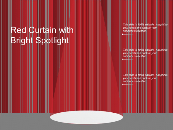 Red Curtain With Bright Spotlight Ppt Powerpoint Presentation Layouts Aids