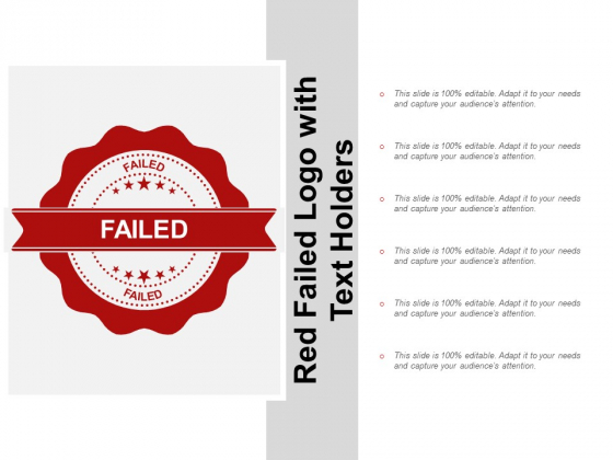 Red Failed Logo With Text Holders Ppt Powerpoint Presentation Icon Templates Red Failed Logo With Text Holders Ppt Powerpoint Presentation Icon Templates