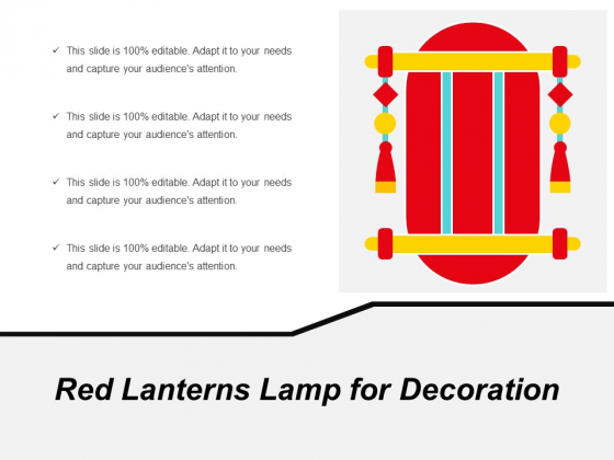Red Lanterns Lamp For Decoration Ppt PowerPoint Presentation File Show PDF