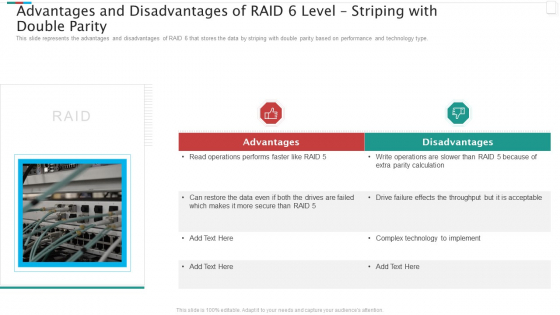 Redundant Array Of Independent Disks Storage IT Advantages And Disadvantages Of RAID 6 Level Striping With Double Parity Elements PDF Redundant Array Of Independent Disks Storage IT Advantages And Disadvantages Of RAID 6 Level Striping With Double Parity Elements PDF