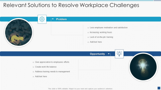 Relevant Solutions To Resolve Workplace Challenges Graphics PDF Relevant Solutions To Resolve Workplace Challenges Graphics PDF
