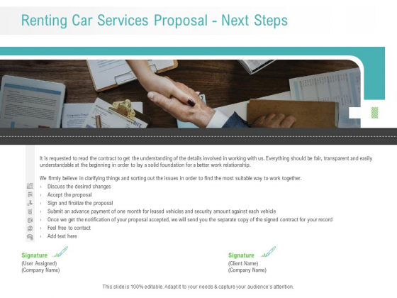 Renting Car Services Proposal Next Steps Ppt Infographics Design Ideas PDF Renting Car Services Proposal Next Steps Ppt Infographics Design Ideas PDF