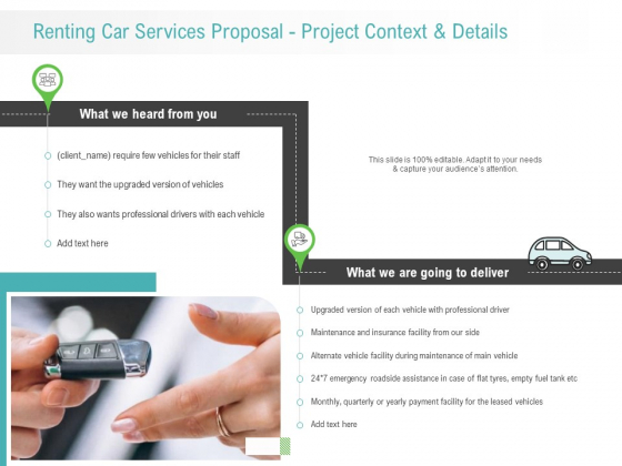 Renting Car Services Proposal Project Context And Details Structure PDF
