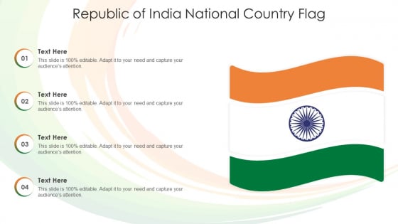 Republic Of India National Country Flag Ppt PowerPoint Presentation File Infographic Template PDF