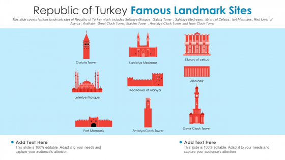 Republic Of Turkey Famous Landmark Sites PowerPoint Presentation PPT Template PDF
