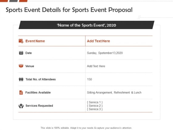 Request For Sporting Sports Event Details For Sports Event Proposal Ppt Summary Sample PDF