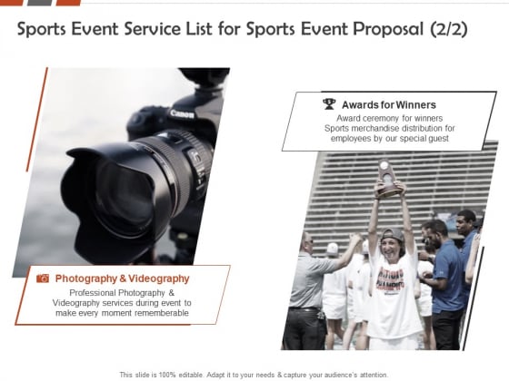 Request For Sporting Sports Event Service List For Sports Event Proposal Ppt File Good PDF