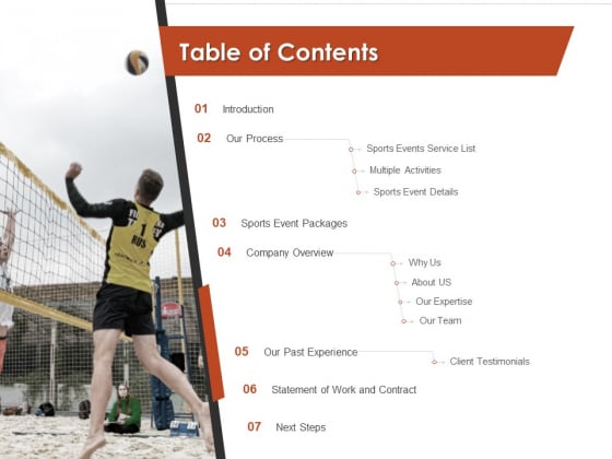 Request For Sporting Table Of Contents Experience Ppt Model Slides PDF Request For Sporting Table Of Contents Experience Ppt Model Slides PDF