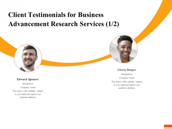 Research Advancement Services Client Testimonials For Business Advancement Research Services Inspiration PDF