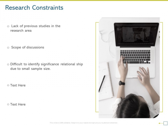 Research Proposal For A Dissertation Or Thesis Research Constraints Brochure PDF