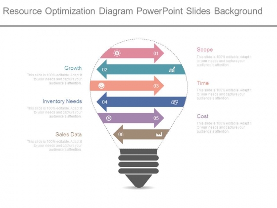 Resource Optimization Diagram Powerpoint Slides Background