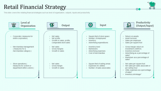 Retail Financial Strategy Retail Outlet Positioning And Merchandising Approaches Infographics PDF Retail Financial Strategy Retail Outlet Positioning And Merchandising Approaches Infographics PDF