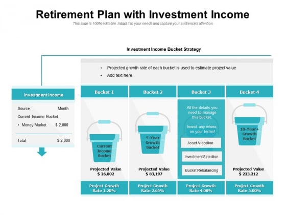 Retirement Plan With Investment Income Ppt PowerPoint Presentation Gallery Slide Download PDF Retirement Plan With Investment Income Ppt PowerPoint Presentation Gallery Slide Download PDF
