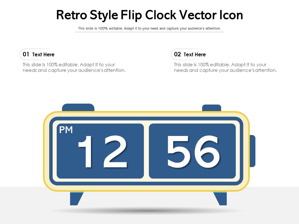 Retro Style Flip Clock Vector Icon Ppt PowerPoint Presentation Gallery Example Introduction PDF