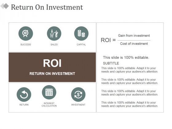 Return On Investment Ppt PowerPoint Presentation Model Guide