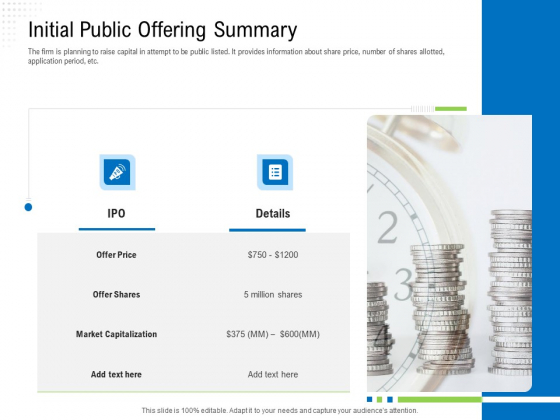 Revaluate Capital Structure Resolution Initial Public Offering Summary Formats PDF Revaluate Capital Structure Resolution Initial Public Offering Summary Formats PDF