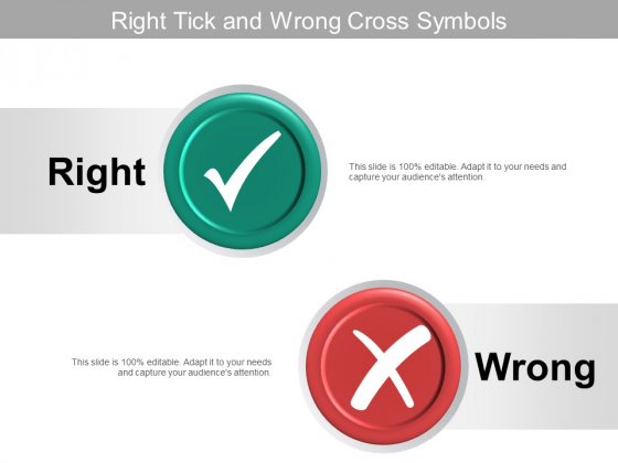 Right Tick And Wrong Cross Symbols Ppt Powerpoint Presentation Styles Graphics Example