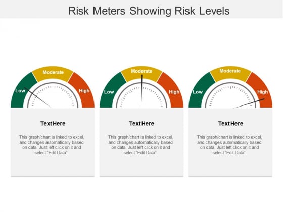 Risk Meters Showing Risk Levels Ppt PowerPoint Presentation Summary Example