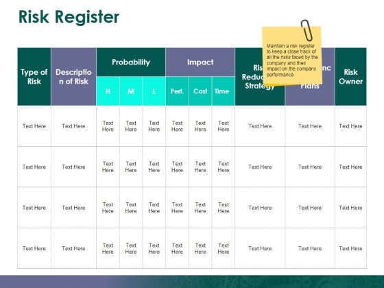 Risk Register Ppt PowerPoint Presentation Inspiration Slide Download