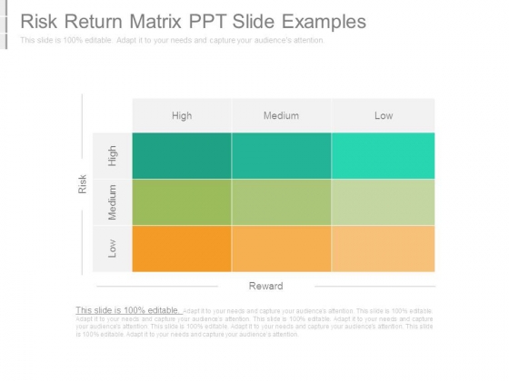 Risk Return Matrix Ppt Slide Examples Risk Return Matrix Ppt Slide Examples