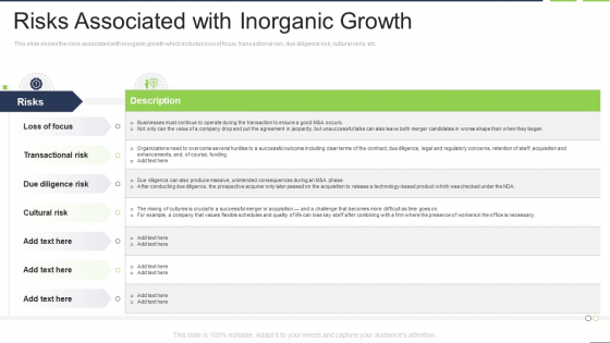 Risks Associated With Inorganic Growth Mockup PDF Risks Associated With Inorganic Growth Mockup PDF